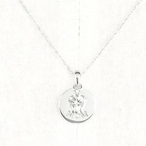 TALBOTS STERLING SILVER MOM NECKLACE with crystals